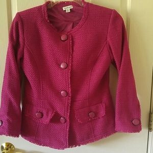 Joan Rivers pink boucle blazer/suit jacket - nwot